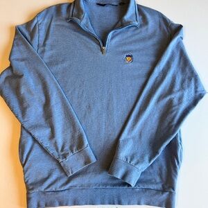 Polo Golf Ralph Lauren Men's Light Blue Zip-Up Sweater Sweatshirt Size L
